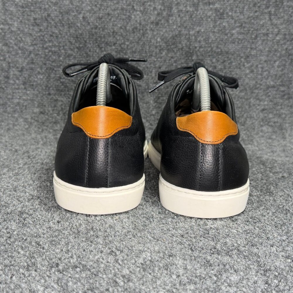 Allen Edmonds Courtside Lace Up Sneakers Mens 9.5 Black Leather Low Classic Shoe - Picture 5 of 13